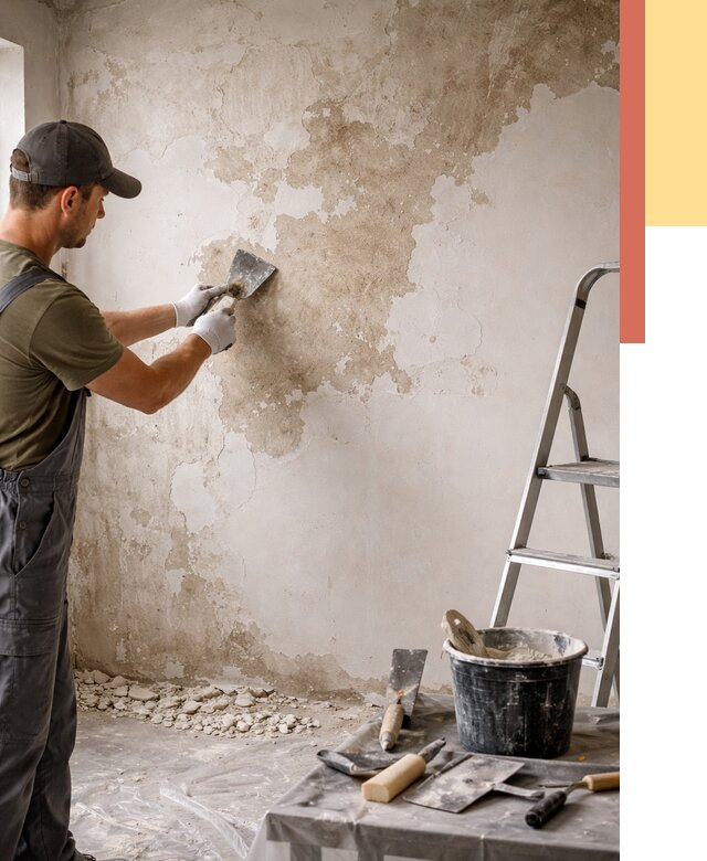 Снятие старой шпаклевки в Сергиевом Посаде от 1893 руб. — быстро и недорого | ОТДЕЛОЧНИК-Сгп