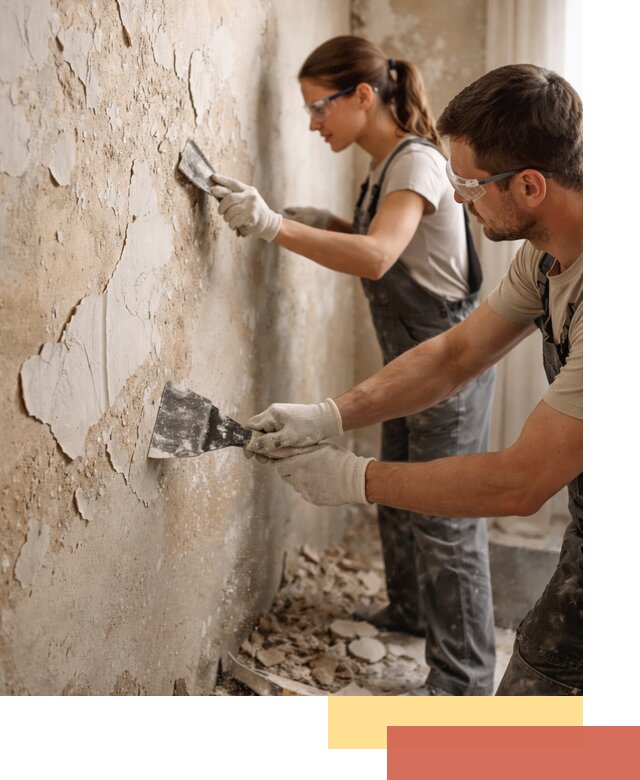 Снятие старой шпаклевки и подготовка поверхностей в Сергиевом Посаде