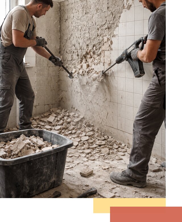 Демонтаж плитки со стен в Сергиевом Посаде быстро и аккуратно