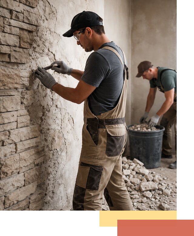 Демонтаж декоративного камня в Сергиевом Посаде профессионально и безопасно