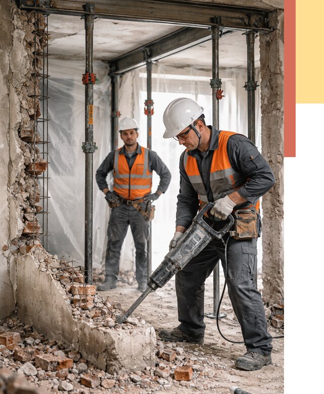 Снос несущих стен в Сергиевом Посаде от 10490 руб. — демонтаж несущей стены под ключ | ОТДЕЛОЧНИК-Сгп