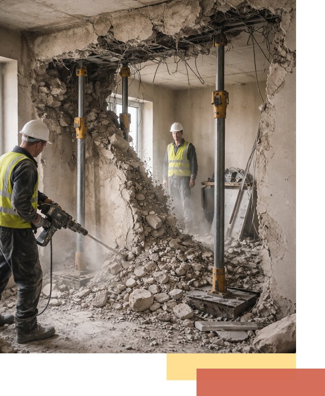 Снос несущих стен в Сергиевом Посаде с гарантией безопасности и качества