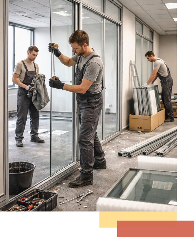 Демонтаж стеклянных перегородок в Сергиевом Посаде быстро и безопасно