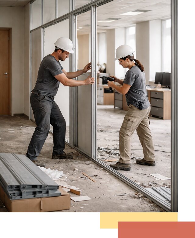 Демонтаж алюминиевых перегородок в Сергиевом Посаде быстро и аккуратно