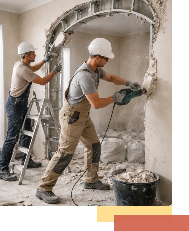 Демонтаж гипсокартонной арки в Сергиевом Посаде быстро и аккуратно