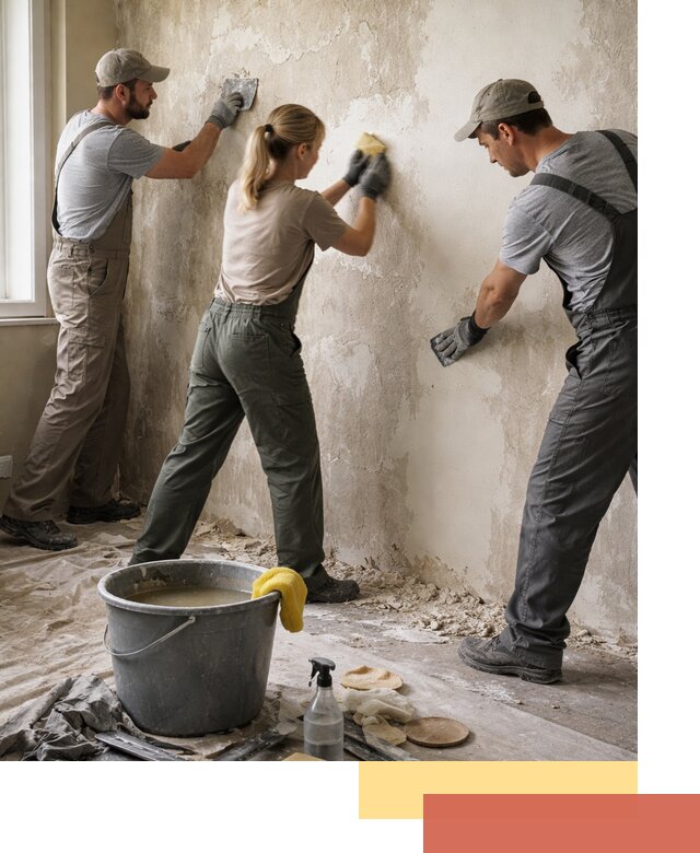 Очистка стен от клея и грунтовки в Сергиевом Посаде качественно и быстро