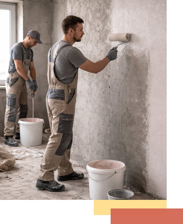 Нанесение бетоноконтакта на стены в Сергиевом Посаде для последующей отделки