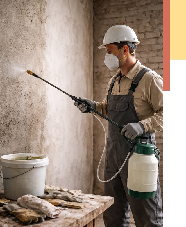 Антисептическая обработка стен в Сергиевом Посаде от 1228 руб. — быстро и недорого | ОТДЕЛОЧНИК-Сгп