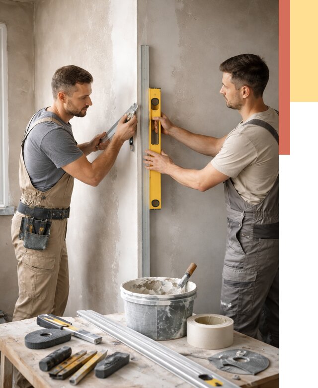 Выведение углов стен в Сергиевом Посаде от 1893 руб. быстро и недорого | ОТДЕЛОЧНИК-Сгп