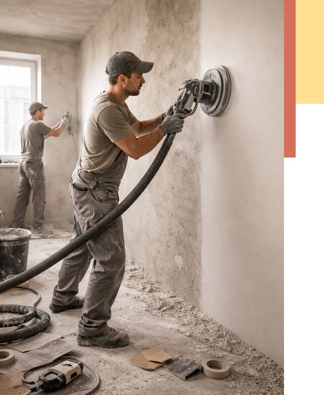 Шлифовка стен в Сергиевом Посаде от 1228 руб/м2 — быстро и недорого | ОТДЕЛОЧНИК-Сгп