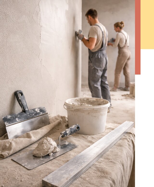 Штукатурка стен гипсовая в Сергиевом Посаде от 4605 руб/м2 — быстро и недорого | ОТДЕЛОЧНИК-Сгп