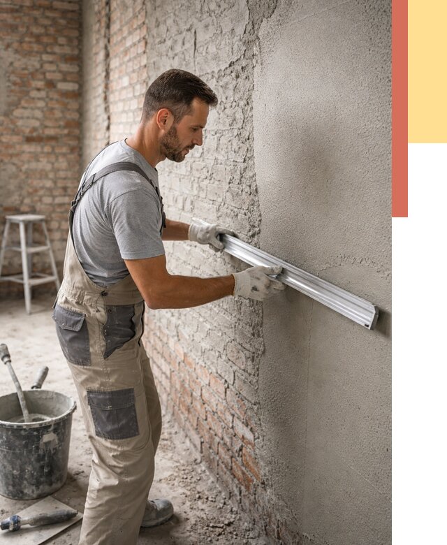 Штукатурка кирпичных стен в Сергиевом Посаде от 4605 руб/м2 — быстро и недорого | ОТДЕЛОЧНИК-Сгп