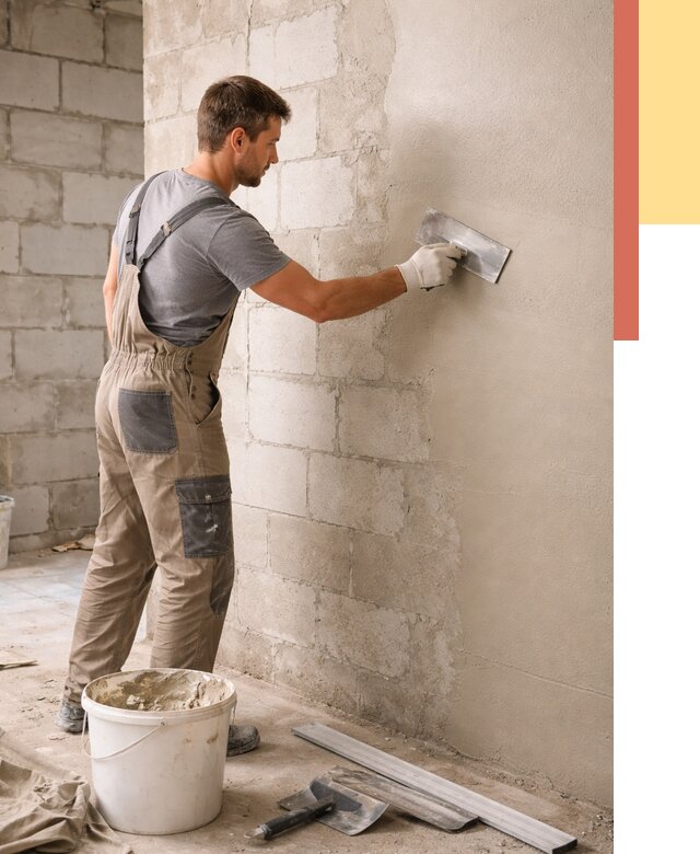 Штукатурка стен из газобетона в Сергиевом Посаде от 2149 руб./м2 — быстро и недорого | ОТДЕЛОЧНИК-Сгп