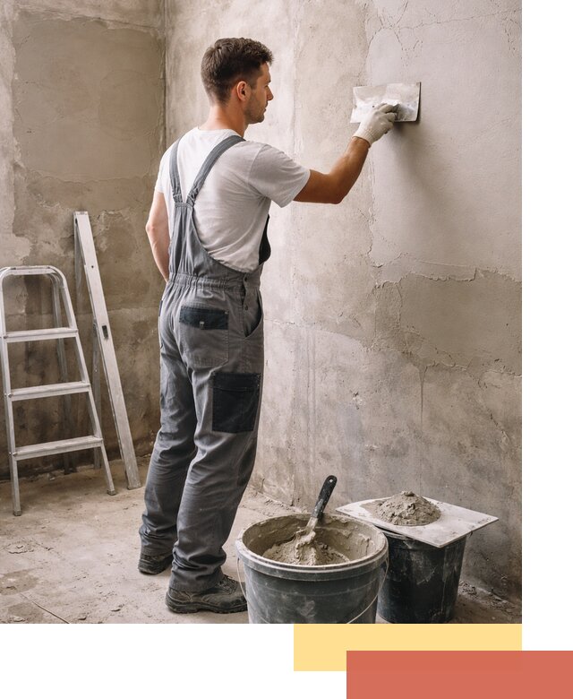 Штукатурка стен в ванной под ключ в Сергиевом Посаде