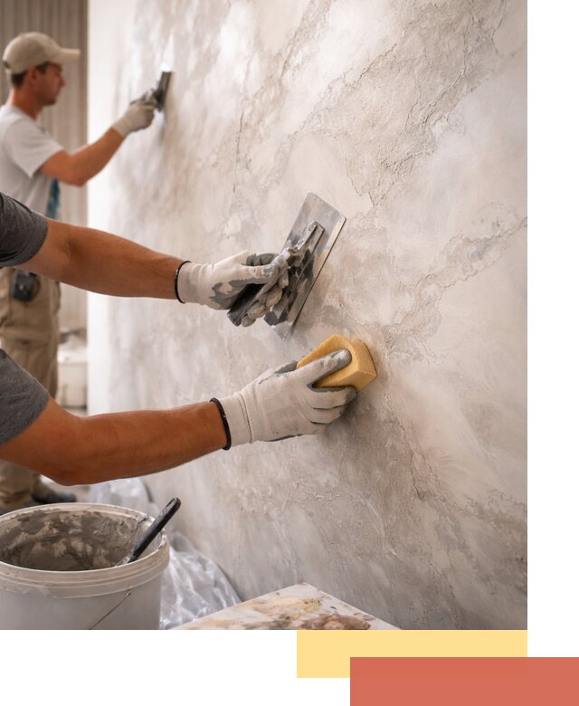 Декоративная штукатурка под мрамор в Сергиевом Посаде для стен и потолков