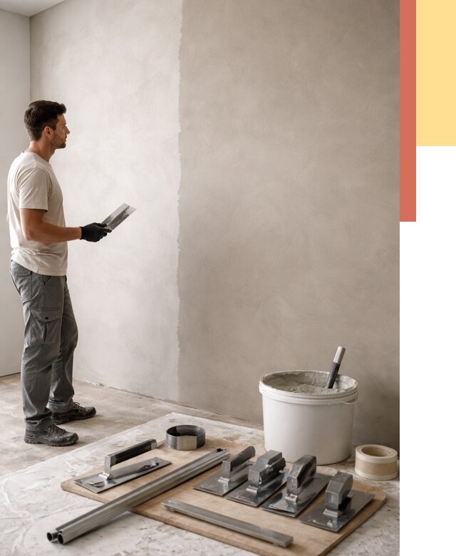 Нанесение микроцемента на стены в Сергиевом Посаде от 3275 руб./м2 под ключ | ОТДЕЛОЧНИК-Сгп