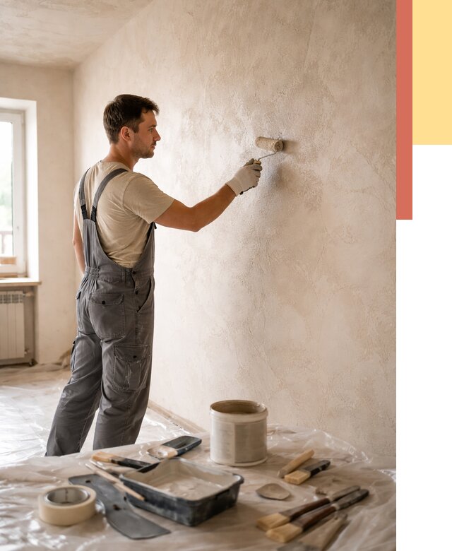 Нанесение лессирующей краски по декоративке в Сергиевом Посаде от 1791 руб. | ОТДЕЛОЧНИК-Сгп