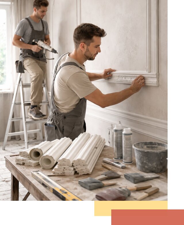 Монтаж лепнины на стены в Сергиевом Посаде профессионально и качественно