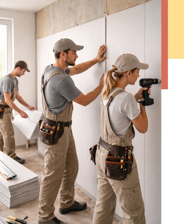 Монтаж ПВХ панелей на стены в Сергиевом Посаде от 461 руб/м2 — быстро и недорого | ОТДЕЛОЧНИК-Сгп