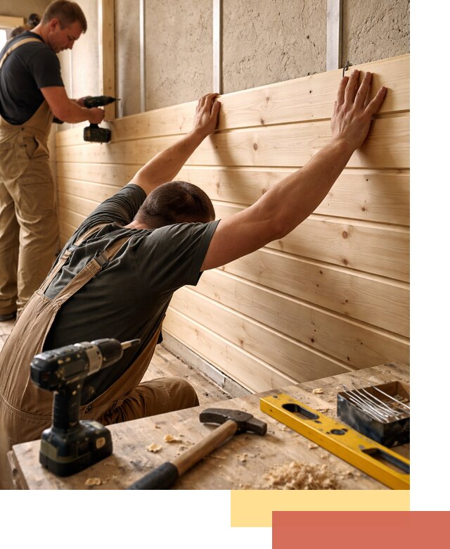 Монтаж деревянной вагонки на стены в Сергиевом Посаде быстро и качественно