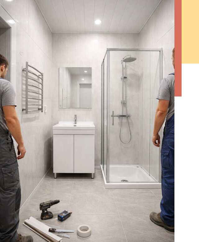 Отделка ванной комнаты панелями ПВХ в Сергиевом Посаде от 4605 руб. за м2 | ОТДЕЛОЧНИК-Сгп