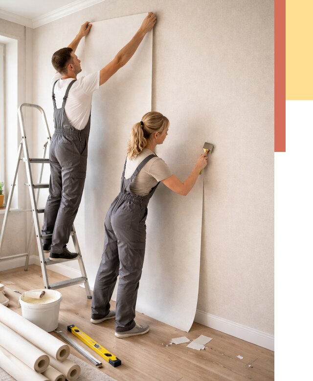 Поклейка флизелиновых обоев в Сергиевом Посаде от 6140 руб. | Быстро и недорого — ОТДЕЛОЧНИК-Сгп