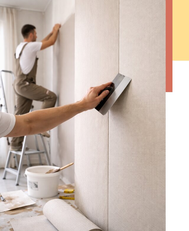 Поклейка текстильных обоев в Сергиевом Посаде от 4605 руб. под ключ | ОТДЕЛОЧНИК-Сгп