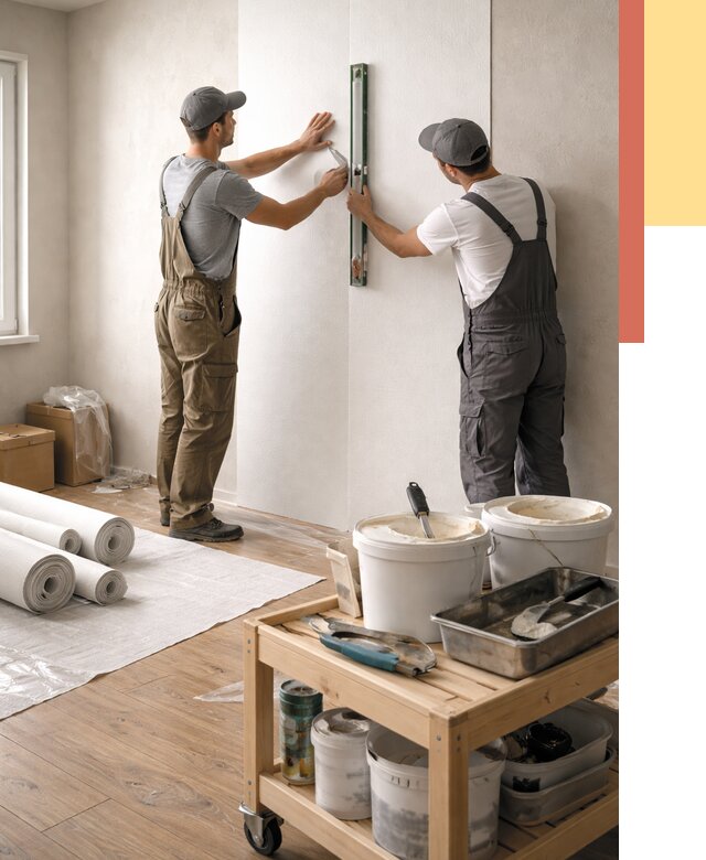 Поклейка стеклообоев в Сергиевом Посаде от 6652 руб. за м2 — быстро и недорого | ОТДЕЛОЧНИК-Сгп