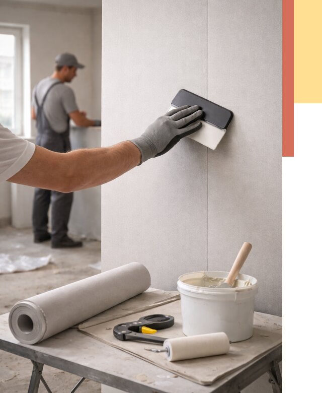 Поклейка обоев под покраску в Сергиевом Посаде от 3582 руб. за м2 | ОТДЕЛОЧНИК-Сгп