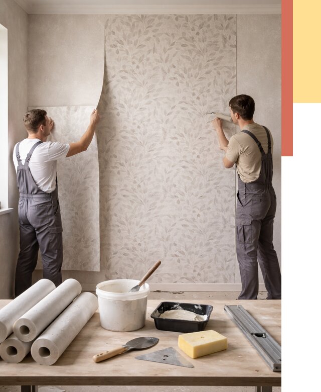 Поклейка обоев с подбором рисунка в Сергиевом Посаде от 3582 руб. | ОТДЕЛОЧНИК-Сгп - быстро и недорого