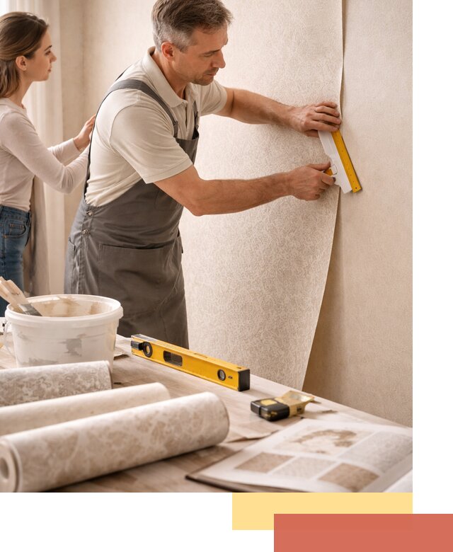 Поклейка обоев с подбором рисунка в Сергиевом Посаде