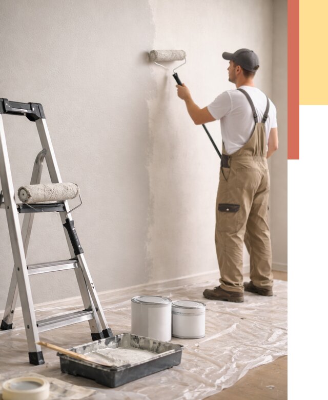 Покраска стен латексной краской в Сергиевом Посаде от 4605 руб. за м2 | ОТДЕЛОЧНИК-Сгп