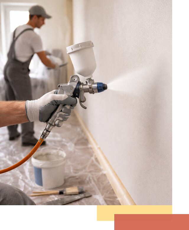 Покраска стен краскопультом в Сергиевом Посаде быстро и качественно