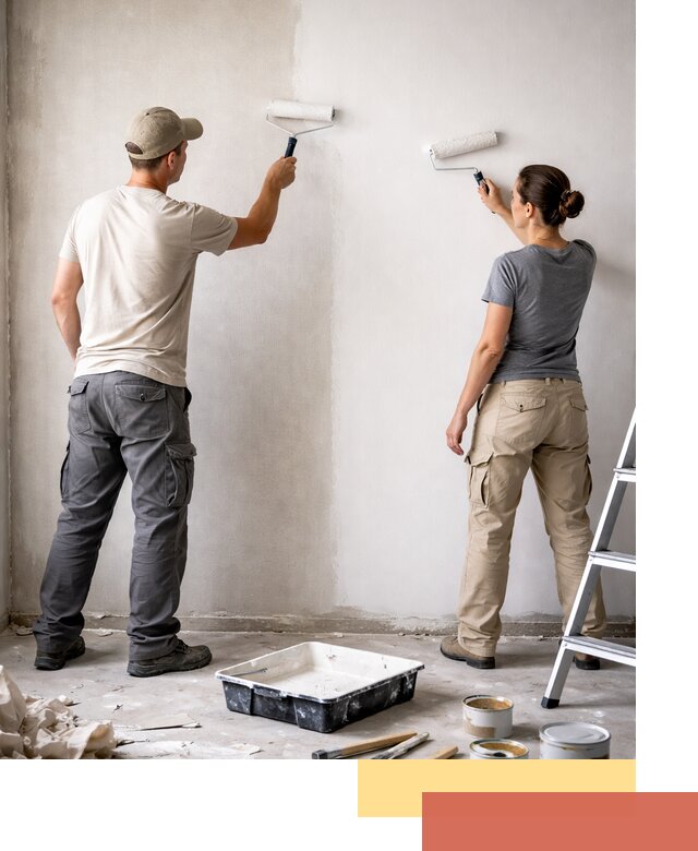 Окраска стен по стеклохолсту в Сергиевом Посаде качественно и долговечно