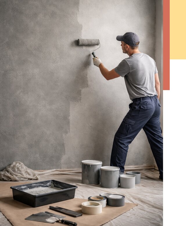 Покраска стен под бетон в Сергиевом Посаде от 665 руб. за м2 — быстро и недорого | ОТДЕЛОЧНИК-Сгп