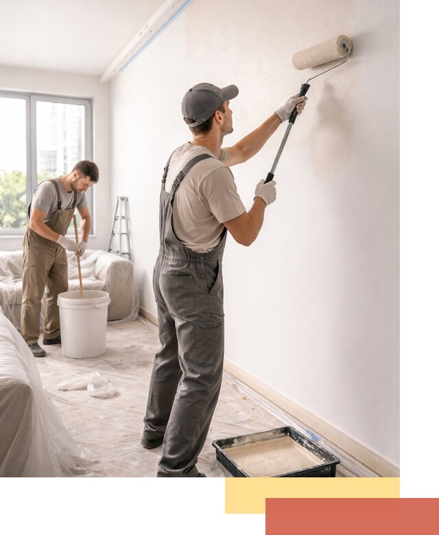 Покраска стен в офисе в Сергиевом Посаде — быстрый и качественный ремонт