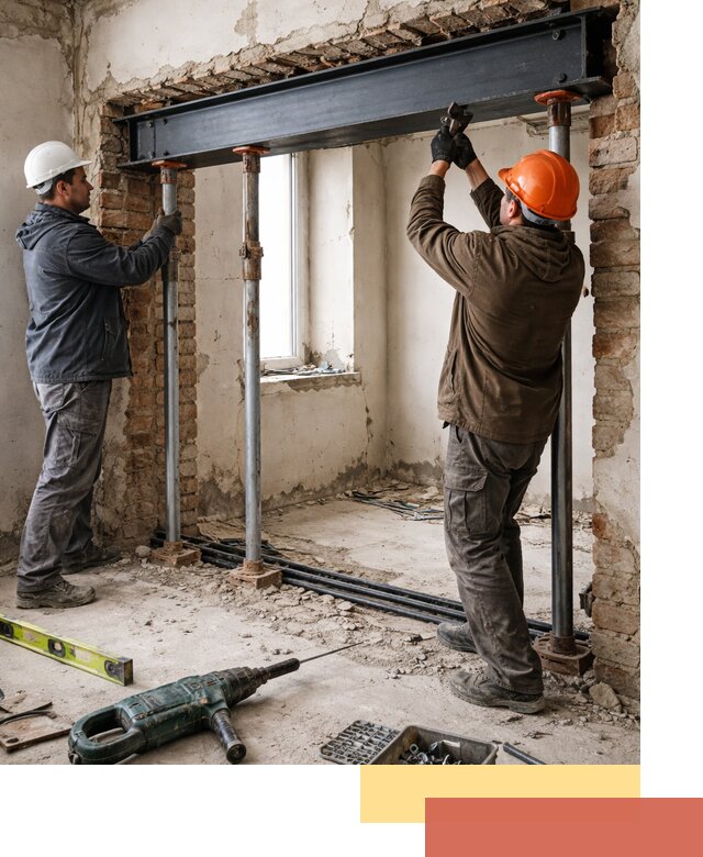 Усиление проема в стене в Сергиевом Посаде для расширения и безопасности