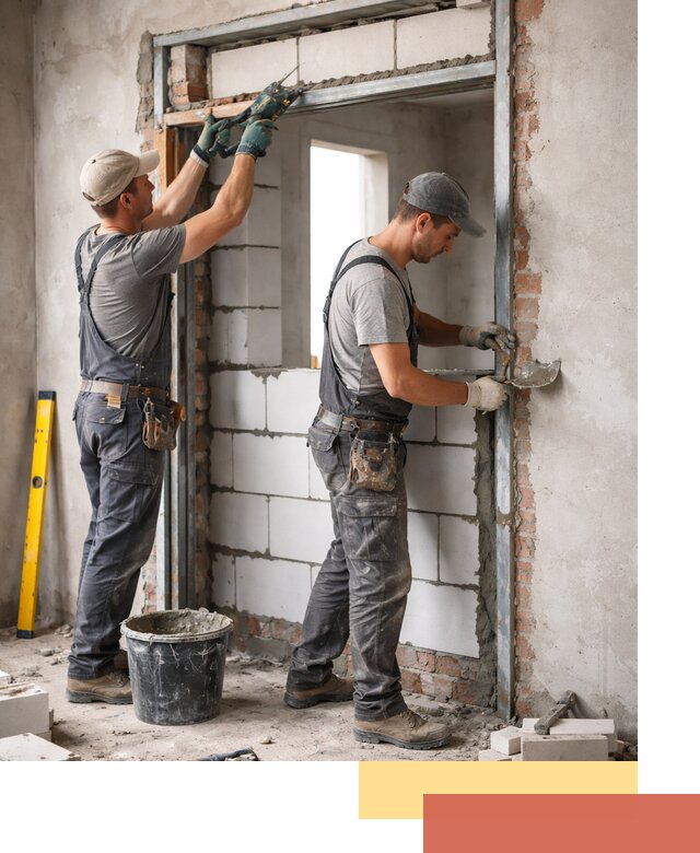 Закладка дверного проема под ключ в Сергиевом Посаде: демонтаж, монтаж, отделка