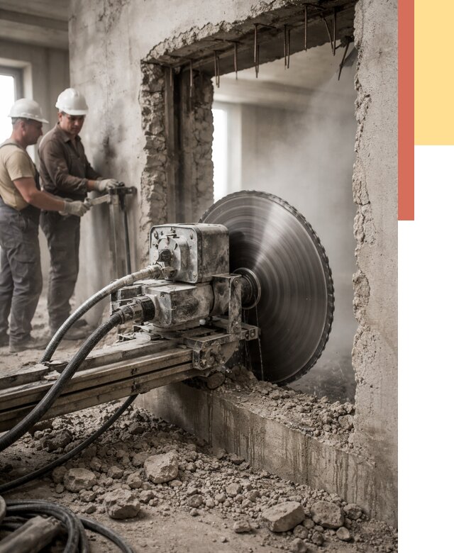 Алмазная резка проемов в Сергиевом Посаде от 4605 руб. быстро и недорого | ОТДЕЛОЧНИК-Сгп