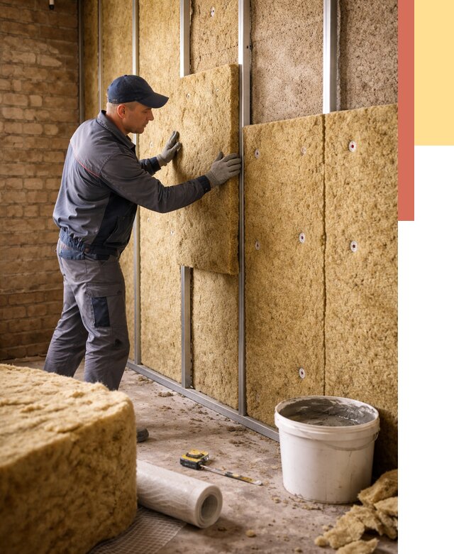 Утепление стен минватой в Сергиевом Посаде от 1382 руб./м2 — недорого и быстро | ОТДЕЛОЧНИК-Сгп