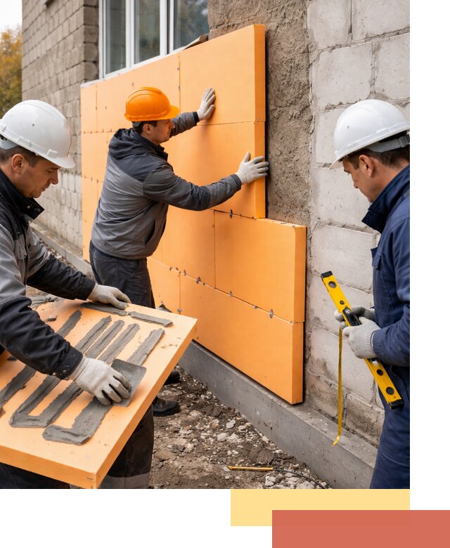 Утепление фасада пеноплексом под ключ в Сергиевом Посаде