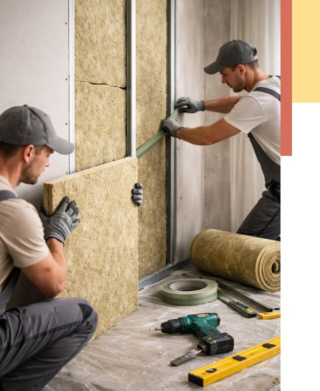 Шумоизоляция стен в Сергиевом Посаде под ключ от 1893 руб. | ОТДЕЛОЧНИК-Сгп