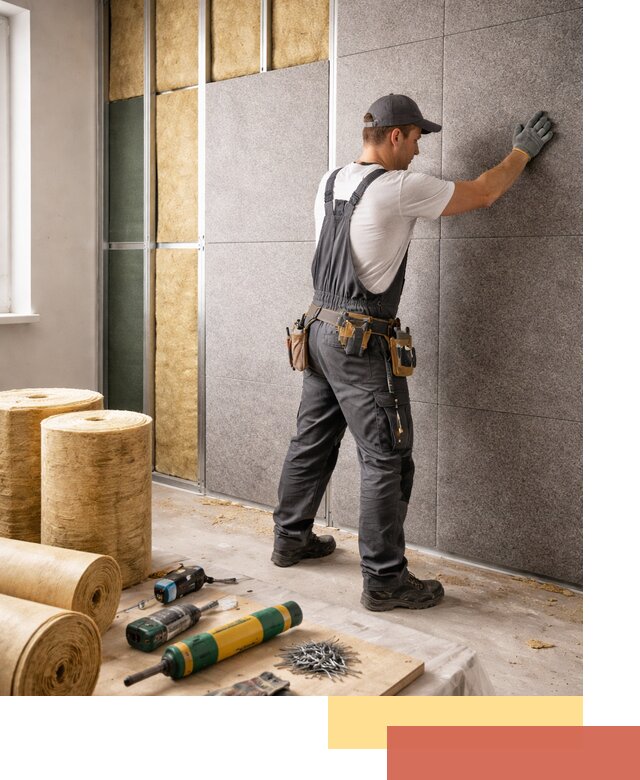 Профессиональная шумоизоляция стен в Сергиевом Посаде для квартиры и офиса