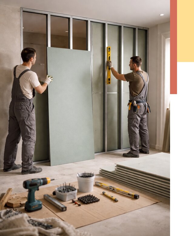 Перегородка из влагостойкого гипсокартона в Сергиевом Посаде от 4912 руб. — монтаж под ключ | ОТДЕЛОЧНИК-Сгп