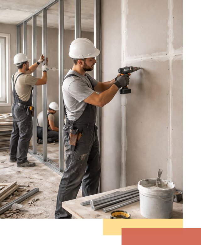 Перегородки из огнестойкого гипсокартона в Сергиевом Посаде под ключ