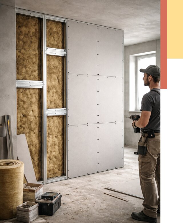 Усиленная перегородка под навеску в Сергиевом Посаде от 13100 руб. — монтаж под ключ | ОТДЕЛОЧНИК-Сгп