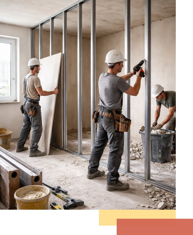 Перенос гипсокартонной перегородки в Сергиевом Посаде профессионально и быстро