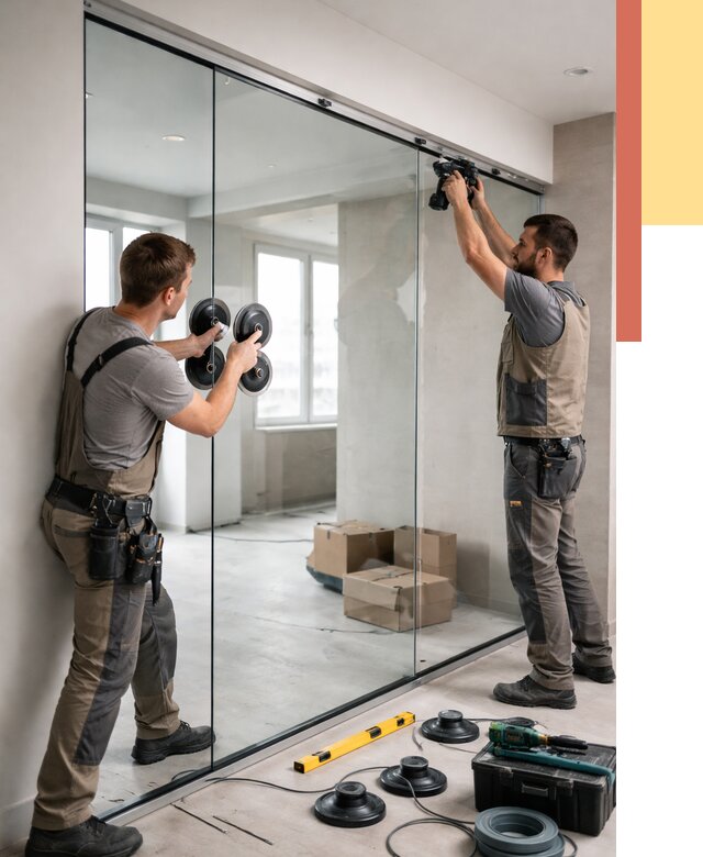 Монтаж стеклянных перегородок в Сергиевом Посаде от 6652 руб. | ОТДЕЛОЧНИК-Сгп