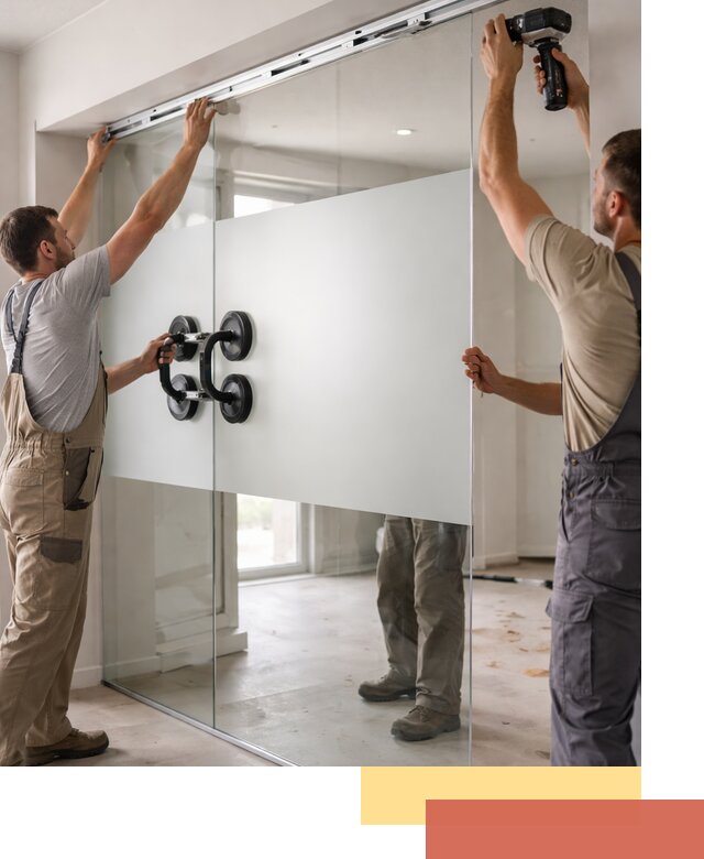 Матовые стеклянные перегородки под ключ в Сергиевом Посаде