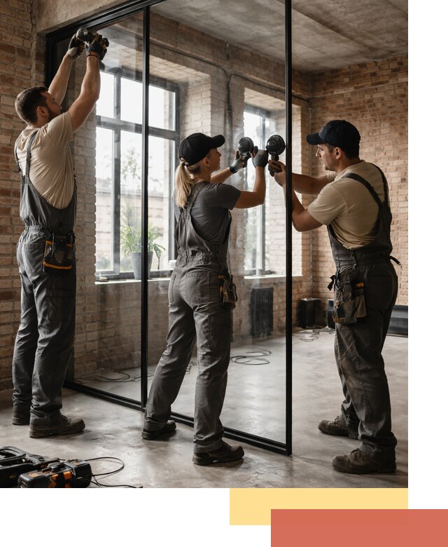 Стеклянные перегородки лофт — изготовление и монтаж в Сергиевом Посаде